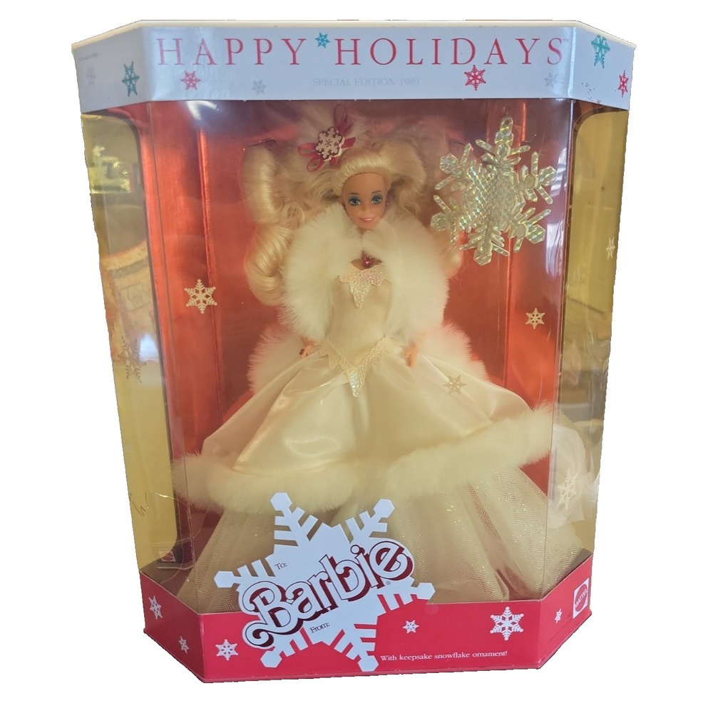1989 Happy Holidays Mattel Special Edition BARBIE Doll #3523 NIB READ